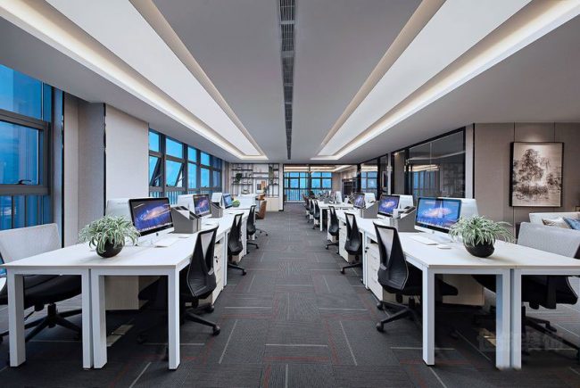 现代风格办公室工作区范围装修图