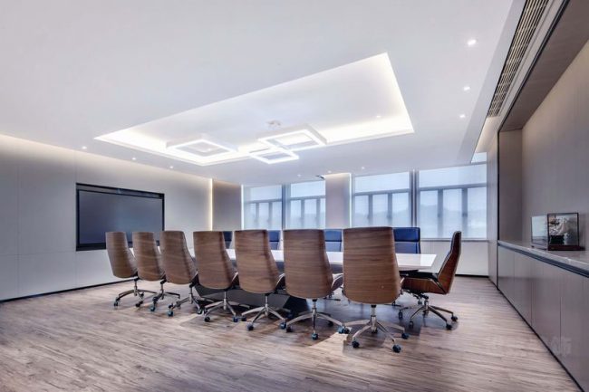 现代风格办公室会议交流室装修图