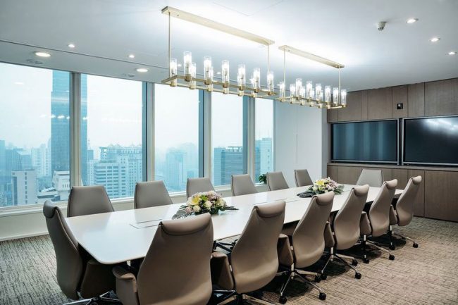 现代风格办公室会议室场景装修图