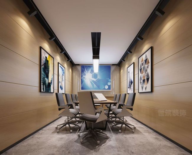现代风格办公室会议室空间装修图