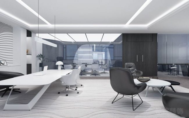 现代风格办公室经理办公室区域效果图