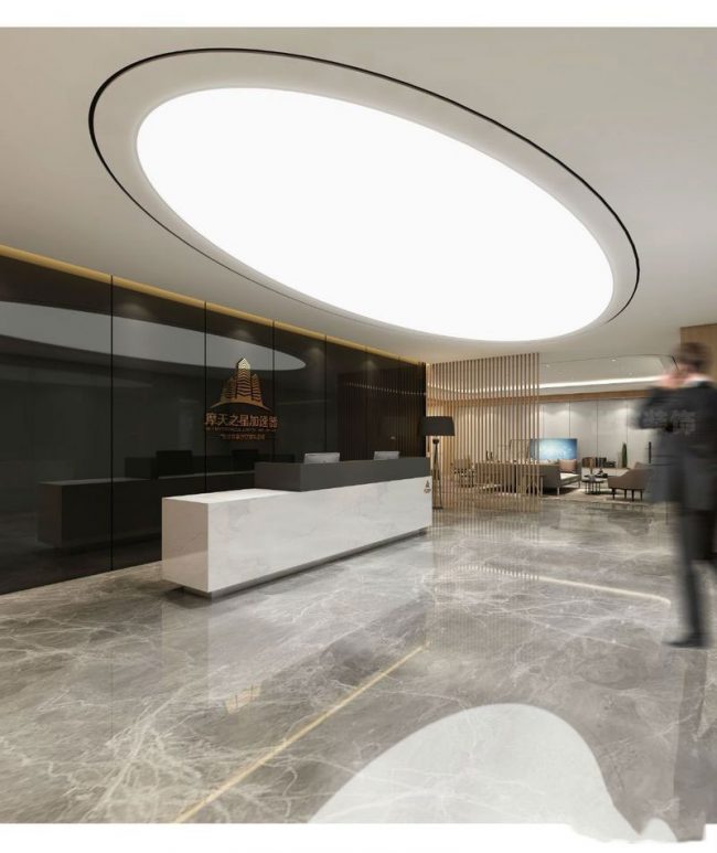 现代风格办公室前厅空间装修图