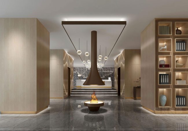 现代风格办公室文化艺术走廊装修图