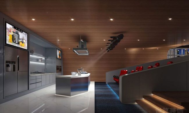 现代风格办公室展示厅效果图