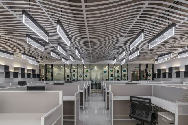 现代风格办公室职员工作区装修图