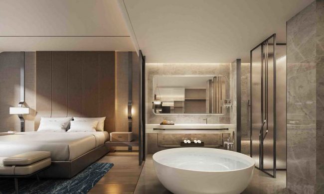 现代风格度假酒店套房环境装修图