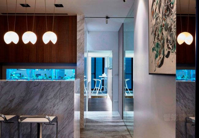 现代风格家居场景休闲吧台区域装修图