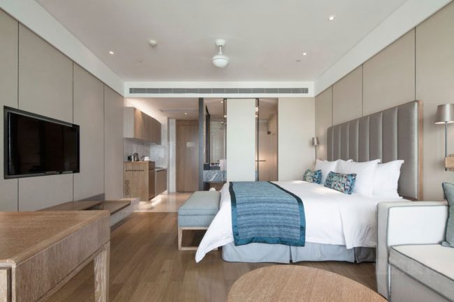 现代风格商务酒店客房场景装修图