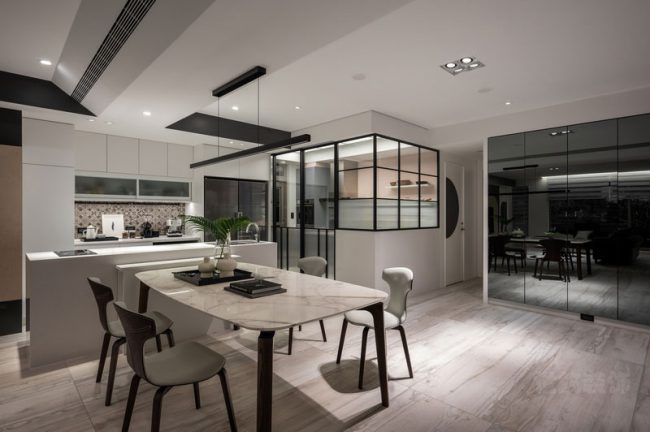 现代风格样板间餐厅区域装修图