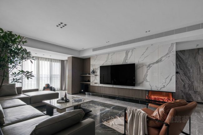 现代风格样板间客厅空间装修图