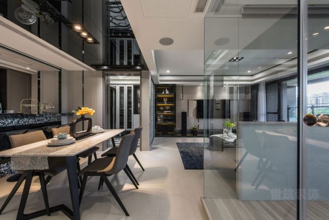 现代风格样板客餐厅范围装修图