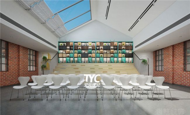 现代工业风办公室培训空间效果图