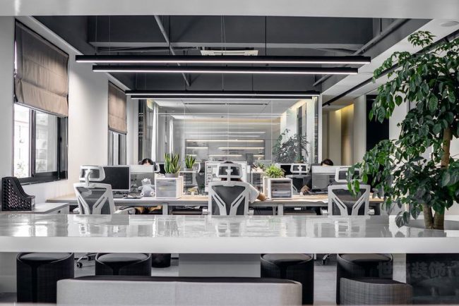 现代工业风办公室事务区位置装修图