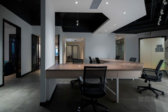 现代工业风办公室员工区范围装修图