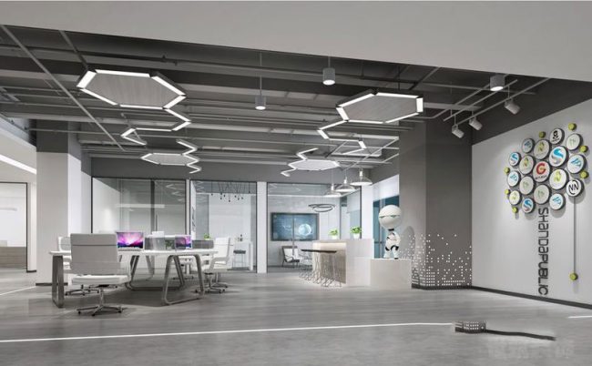 现代工业风办公室职工事务区装修图