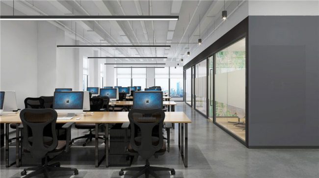 现代工业风格办公室公共事务区效果图