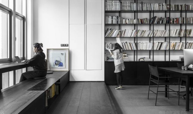 现代极简办公室灵感采集区装修图