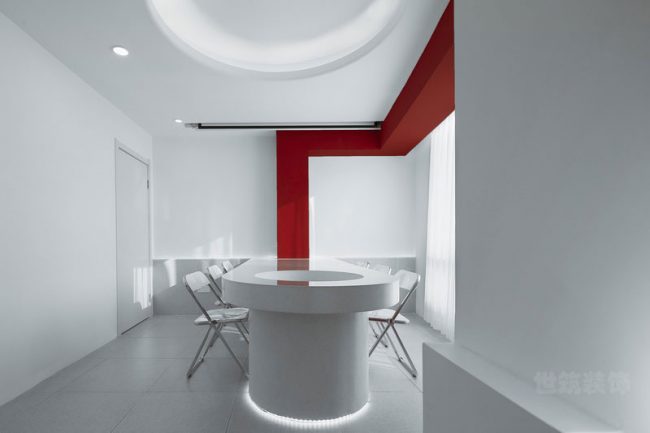 现代极简风格办公室洽谈室设计图