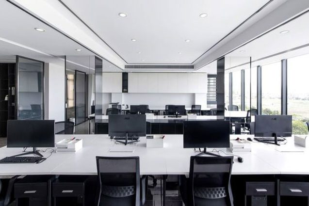 现代极简风格办公室事务区装修图