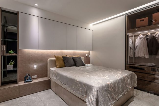 现代极简风格家居客房场景装修图