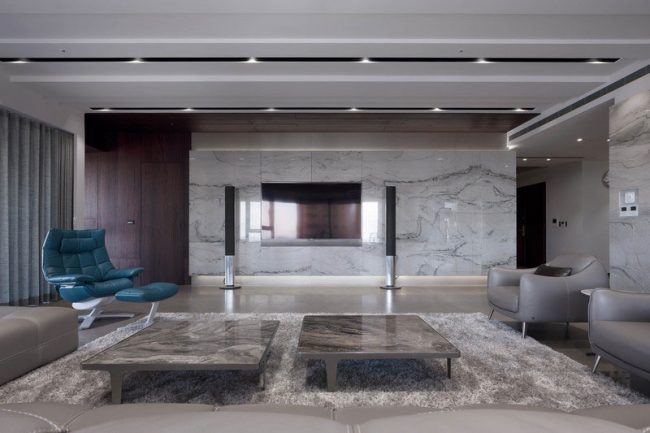 现代极简风家居客厅接待区装修图