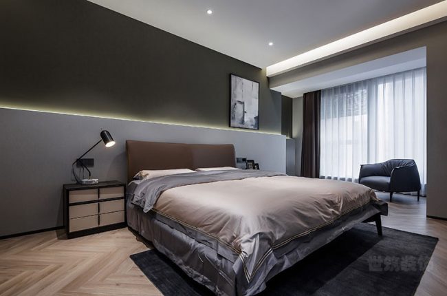 现代极简风家居卧室场景装修图