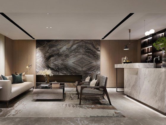 现代简约风格办公室贵宾接待室休闲区装修图