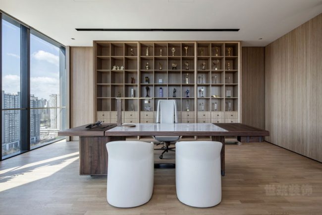 现代简约风格办公室合作人独立办公空间装修图