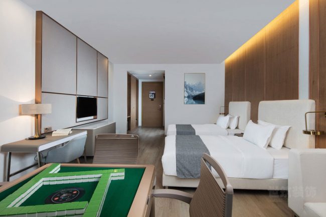 现代简约风商务酒店双人套房装修图