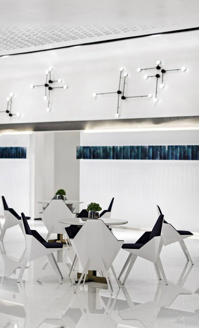 现代科技风办公室洽谈区环境装修图