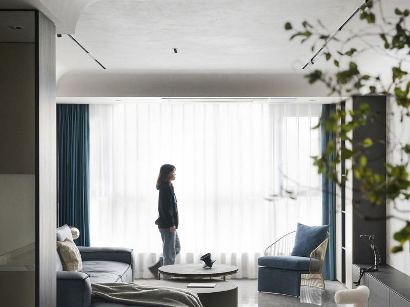 现代轻奢样板间客餐厅装修图