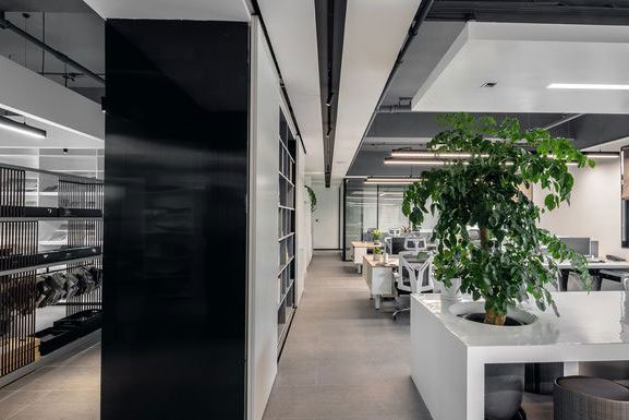 现代中式办公室公共区位置装修图