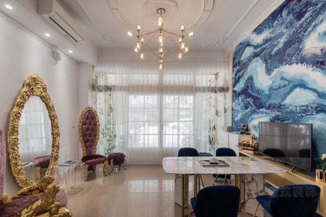 新古典轻奢风办公室洽谈区装修图