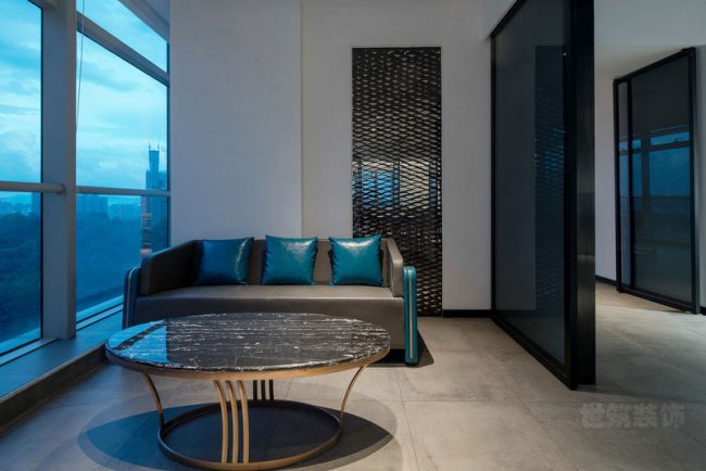 新中式办公场所会客区装修图