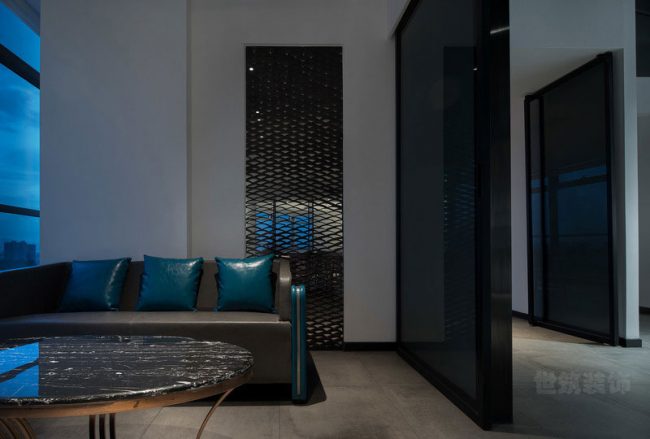 新中式办公空间会客区装修图