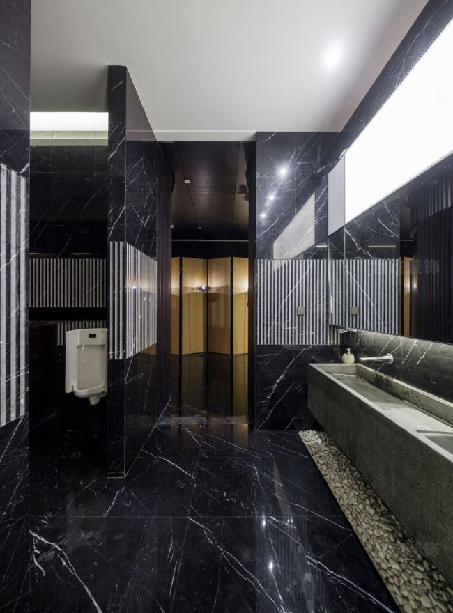 新中式办公室盥洗室装修图