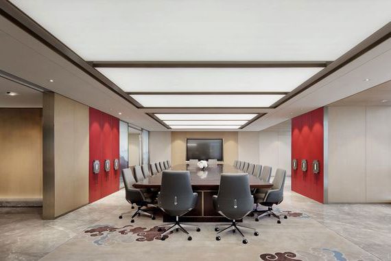 新中式办公室企业会议室装修图