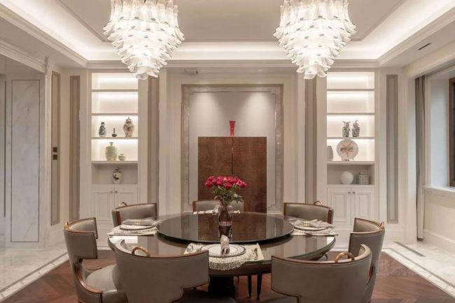 新中式别墅家居餐厅范围装修图