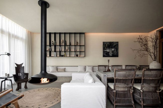 新中式别墅空间会客休闲厅装修图