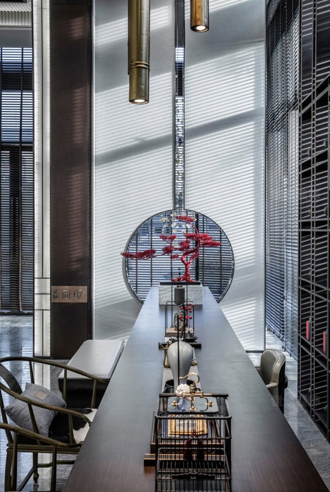 新中式别墅空间书房场景装修图