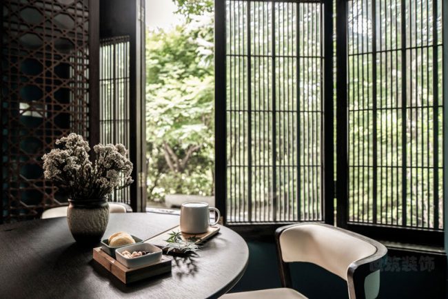 新中式别墅空间休闲区场景装修图