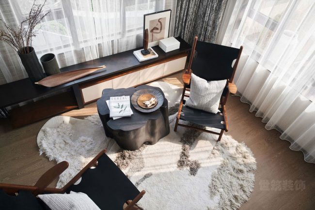 新中式别墅样板间休闲区装修图