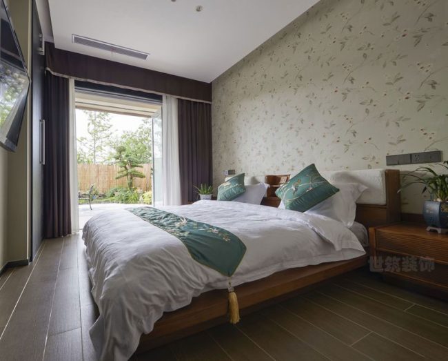 新中式别墅长辈卧室装修图