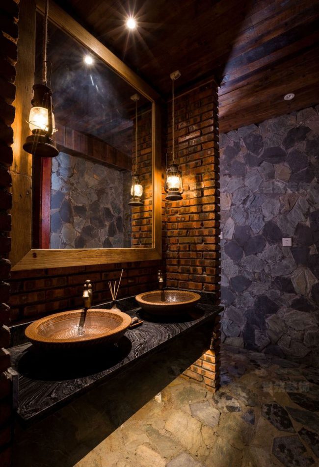 新中式餐厅洗手间装修图