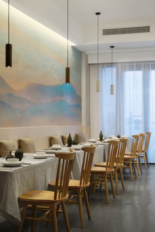 新中式餐厅雅座装修图