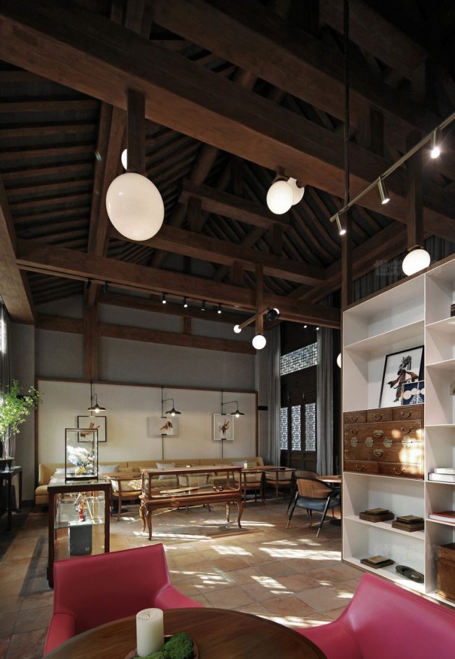 新中式度假酒店空间休闲厅装修图