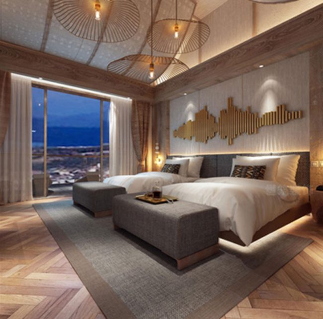 新中式度假酒店双人房装修图