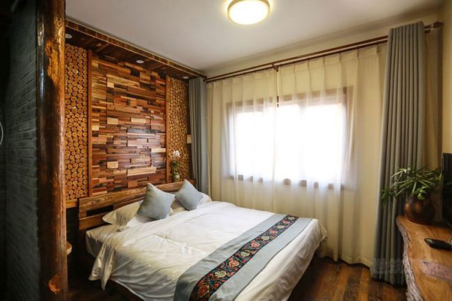 新中式度假酒店主题客房区域装修图