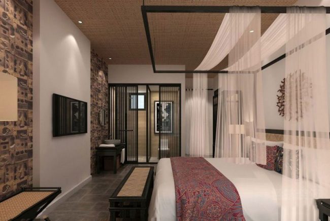 新中式度假酒店主题套房装修图