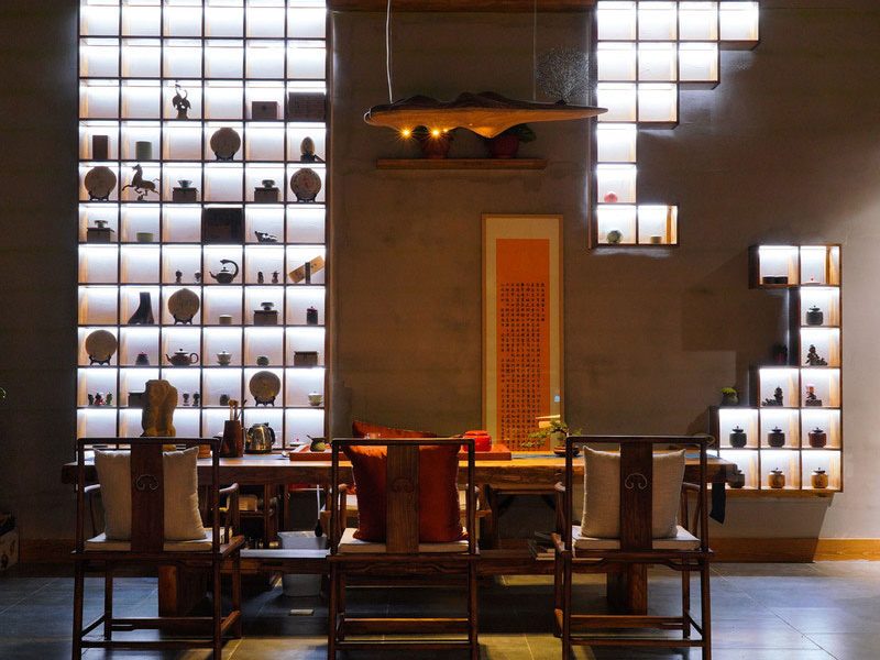 新中式风格办公室空间茶艺接待室装修图